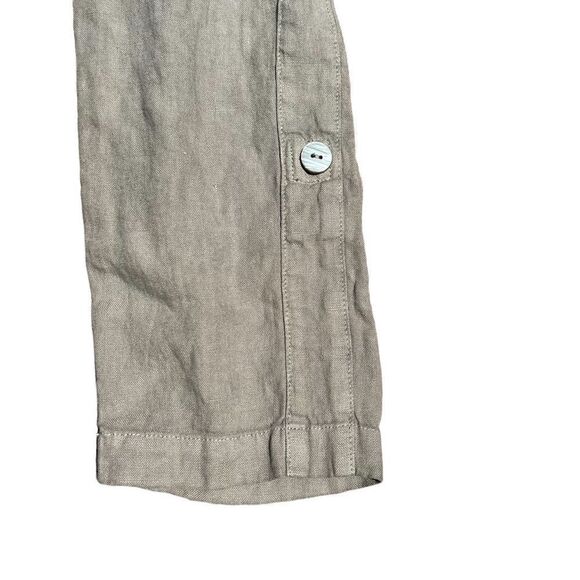 PURE J.JILL 100% Linen Green Garment-Dyed Linen Pants Size XS Petite - Picture 5 of 7